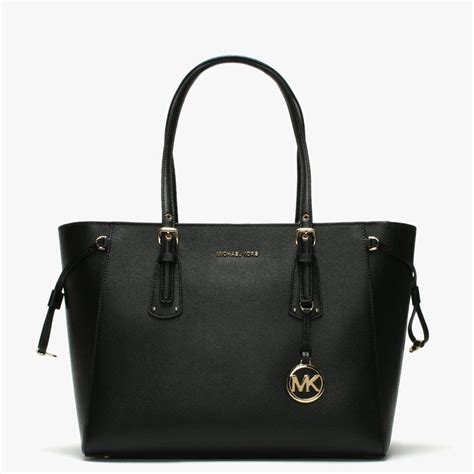 michael kors black small handbag|michael kors black tote handbag.